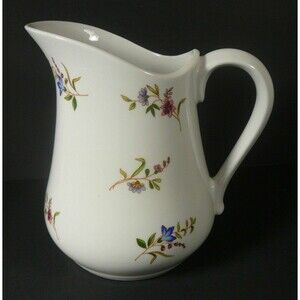BIA Cordon Bleu Porcelain MARGOT Pitcher 32oz White Floral